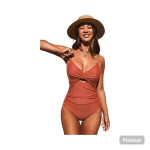 NWOT Size Medium Burnt Orange Cupshe One Piece Swimsuit